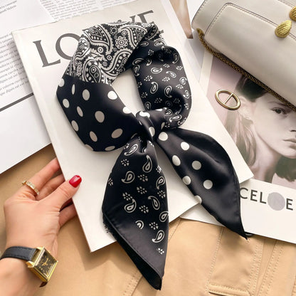 Women’s Silk Square Scarf Printed Headscarf Neckerchief