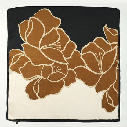 Women's Square Scarf 70x70cm Satin Print Wrap