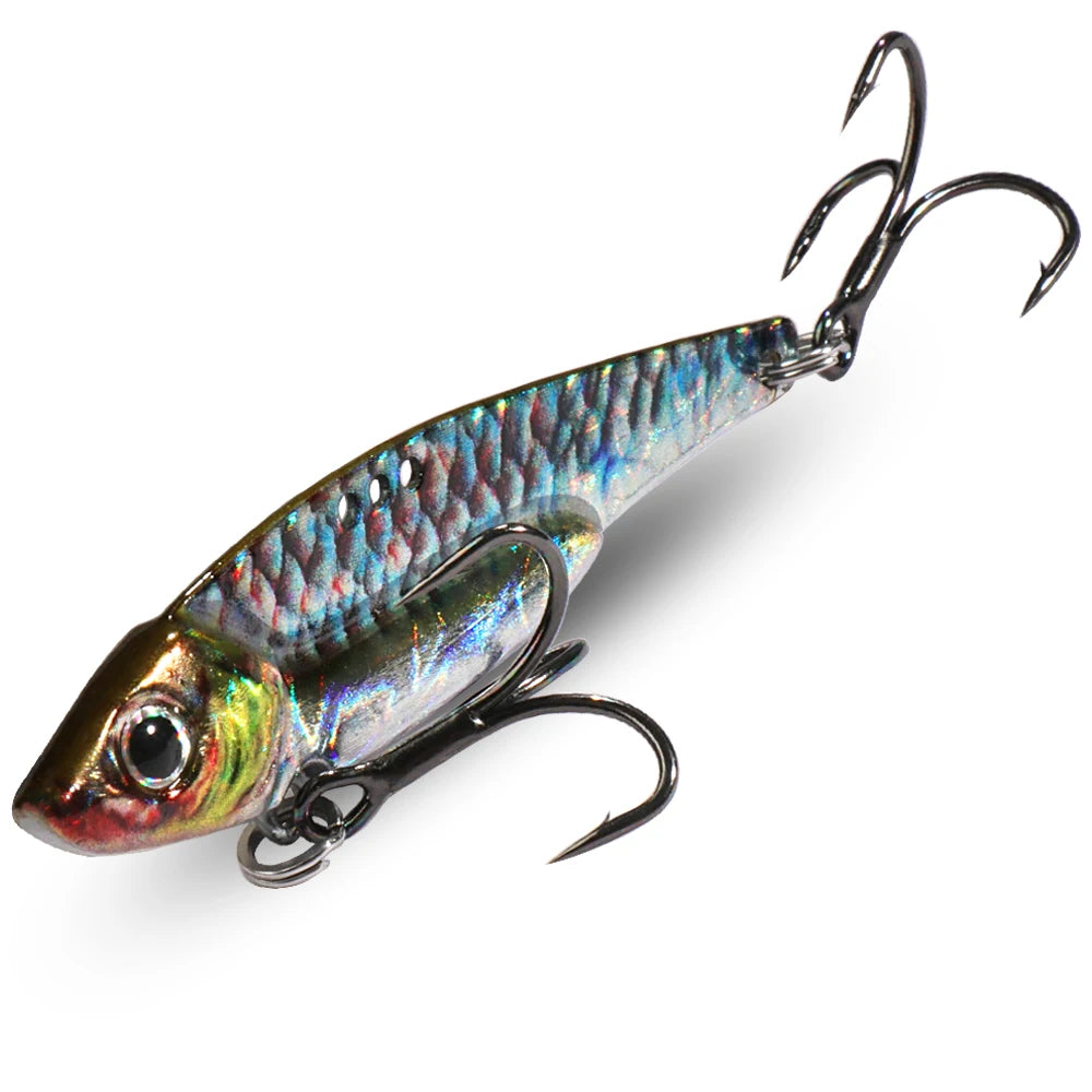Vibration Fishing Lure Sinking Blade Bait with Treble Hook