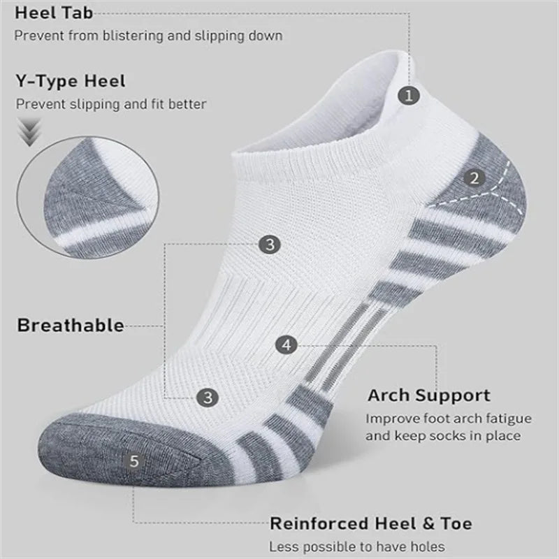 Athletic Ankle Socks – Cushioned Breathable Running Sports Socks