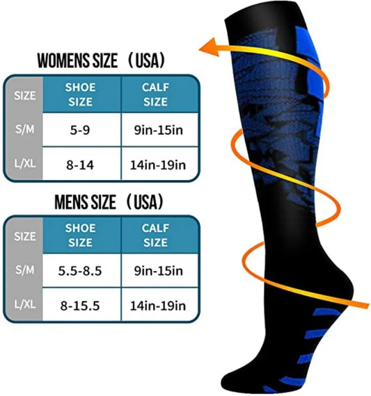 20-30 mmHg Compression Socks for Men and Women Travel Support