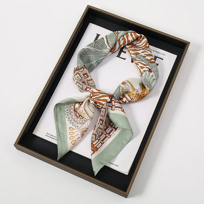 Women's Square Scarf 70x70cm Satin Print Wrap