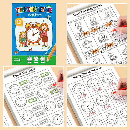 Telling Time Workbook for Kids – Math & Reading Practice