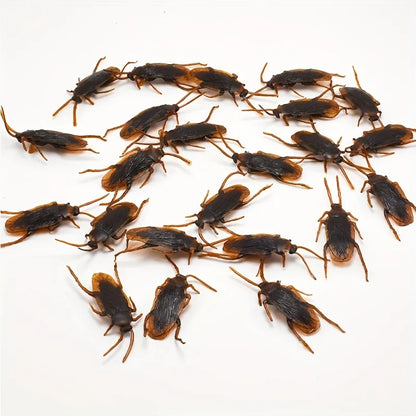Fake Cockroach Toy 50PCS Realistic Halloween Prank Bugs