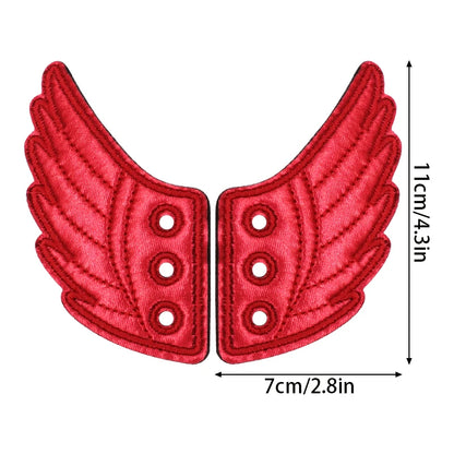 Bat Shoe Charms Embroidered Wings for Sneakers & Halloween