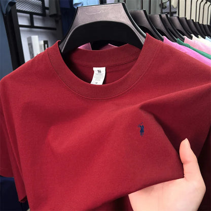 Men's Cotton T-Shirts 100% Cotton Short Sleeve Casual O-Neck