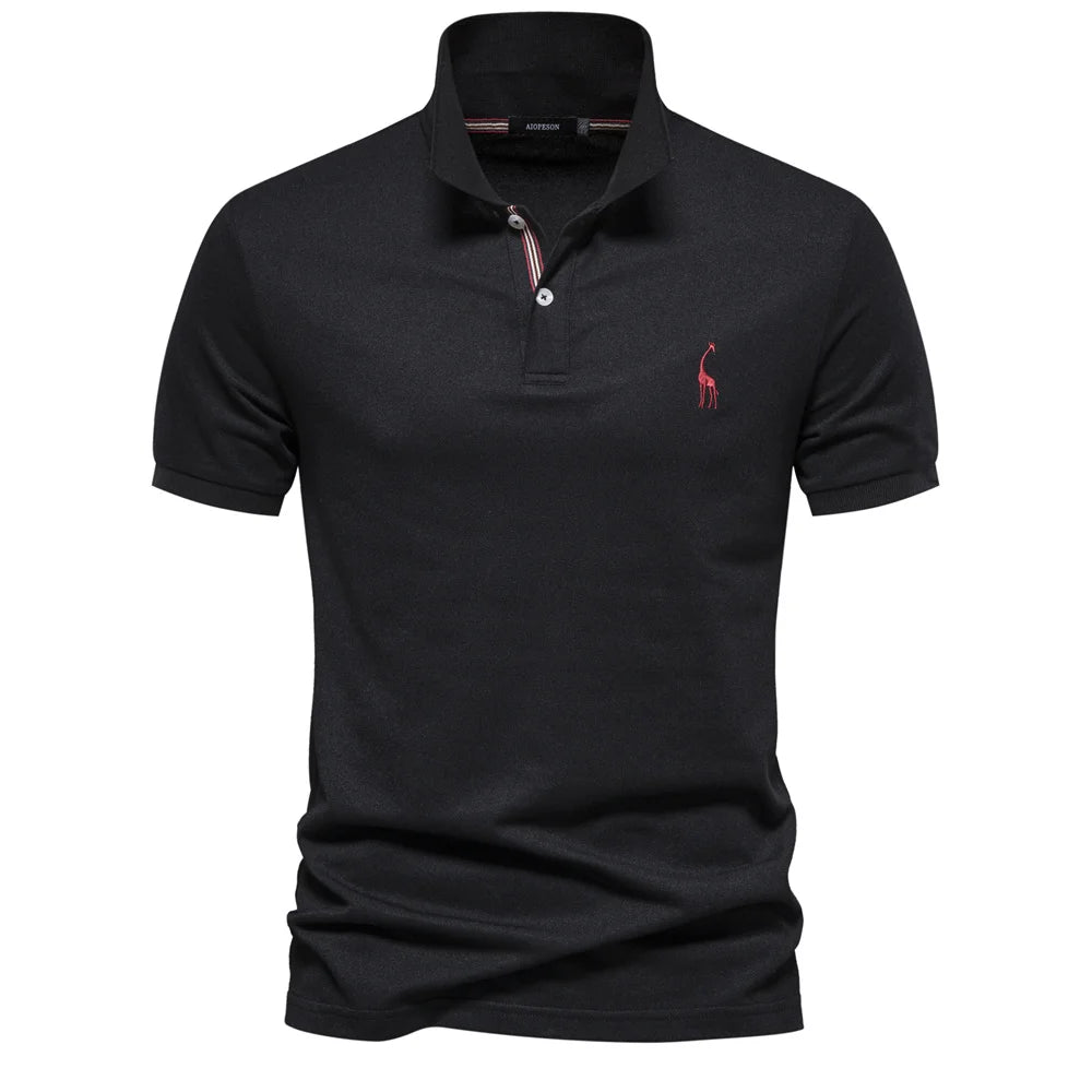 Men's Polo Shirts Cotton Short Sleeve Casual Polo Shirt