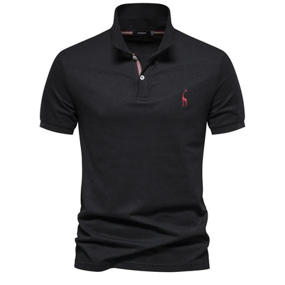 Men's Polo Shirts Cotton Short Sleeve Casual Polo Shirt