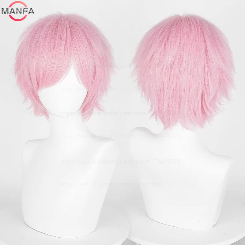 Short Cosplay Wig – 30cm Straight Heat Resistant Synthetic Hair