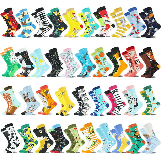 Funny Men's Socks Cotton Novelty Crew Socks Unisex