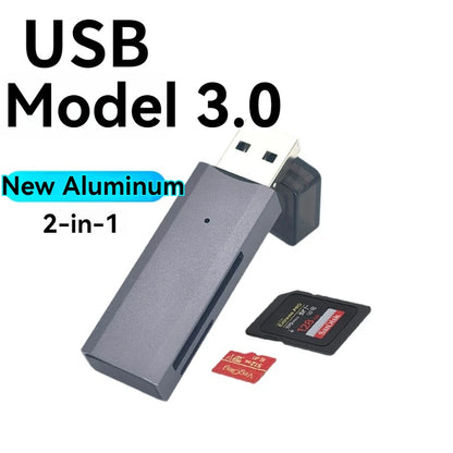 USB 3.0 Card Reader for SD and Micro SD TF Memory Cards