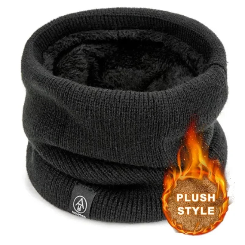 Winter Neck Gaiter Thick Knitted Warm Scarf for Outdoor Sports