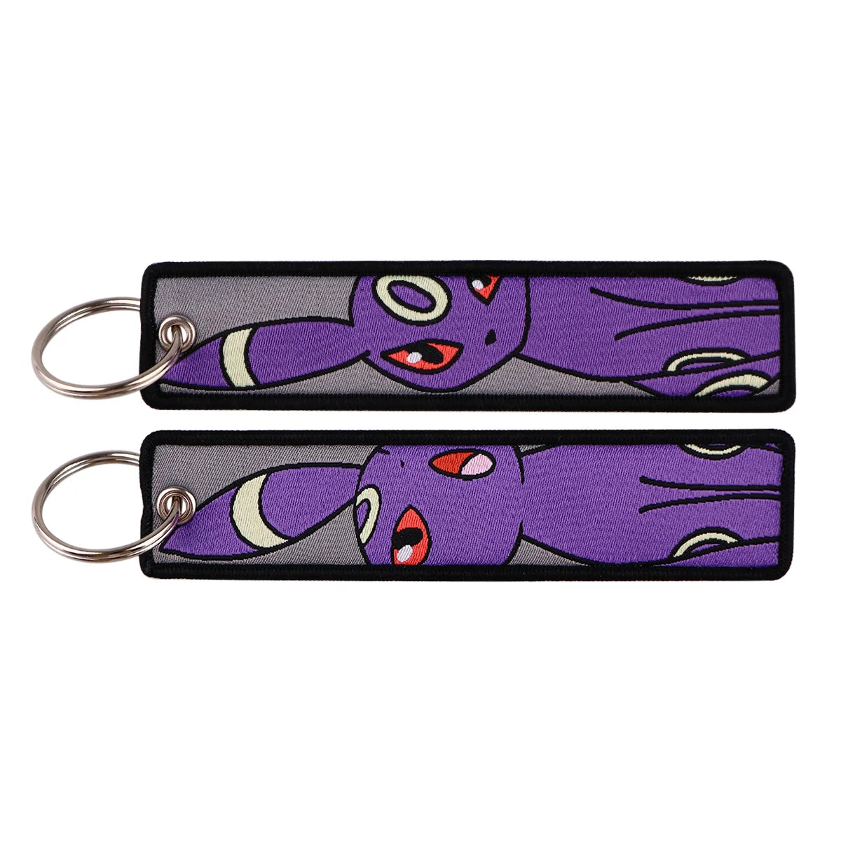 Embroidered Keychain Double-Sided Key Fob for Car & Motorcycle