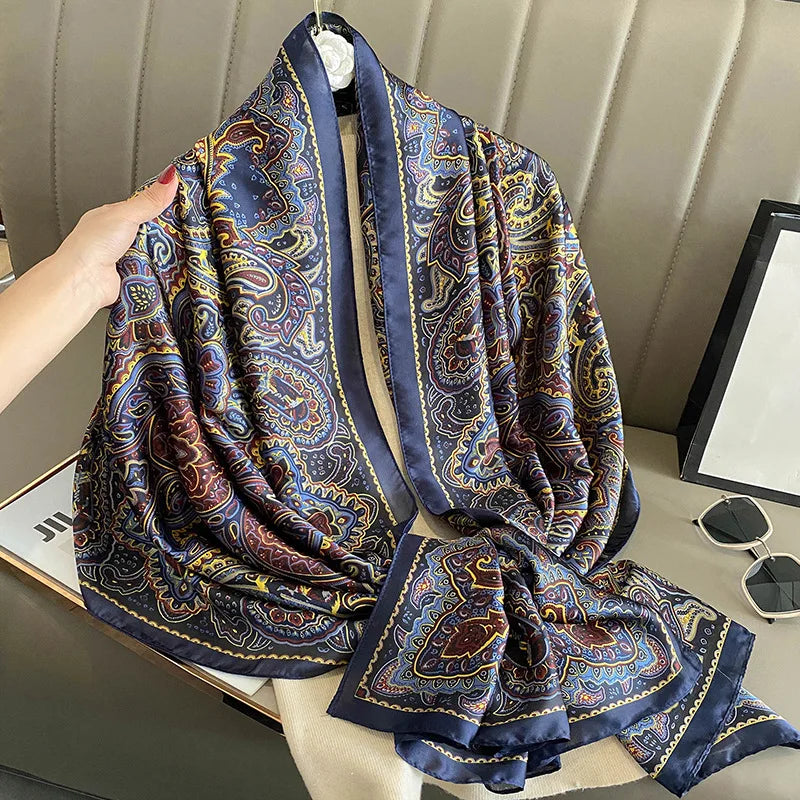 Women's Long Scarf – Smooth Polyester Shawl for All Seasons