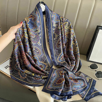 Women's Long Scarf – Smooth Polyester Shawl for All Seasons