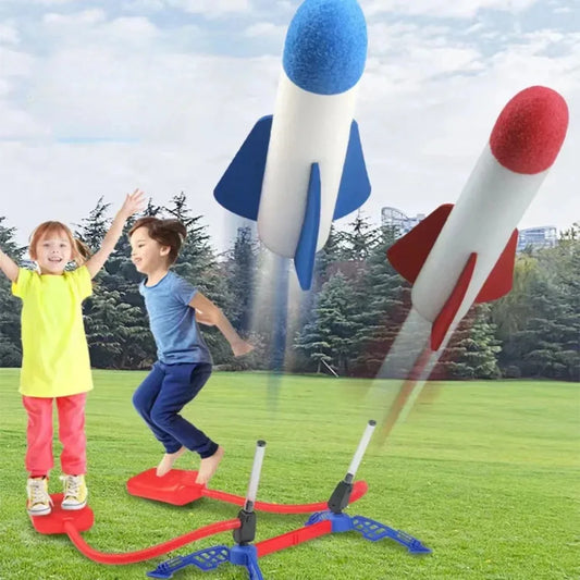 Foot Powered Rocket Toy for Kids Outdoor Stomp Rocket Game
