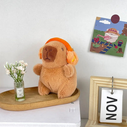 Capybara Plush Toy – Cute Winged Hoodie Stuffed Animal 12cm