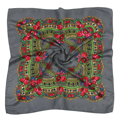 Women's Square Scarf, 70×70cm Printed Head Scarf and Bandana