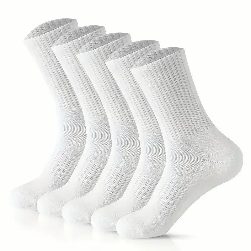 Men's Crew Socks Breathable Sports Socks 5-Pair