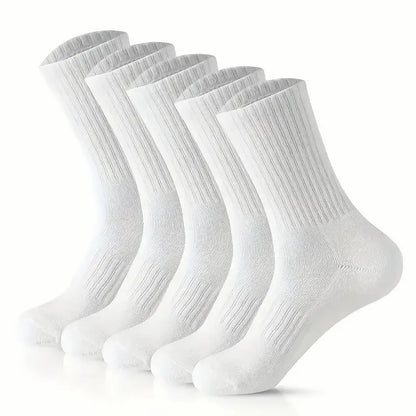 Men's Crew Socks Breathable Sports Socks 5-Pair