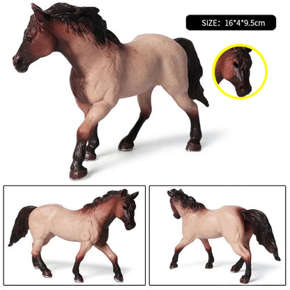 Horse Figurine, Realistic PVC Animal Model Toy for Kids