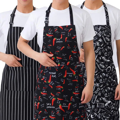 Kitchen Apron with 2 Pockets Adjustable Chef Cooking Apron