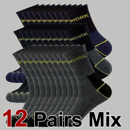 Men's Crew Socks Breathable Business Casual Mid Tube Socks