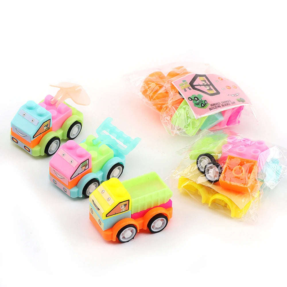 DIY Car Building Blocks, 24-Piece Construction Vehicle Toy Set