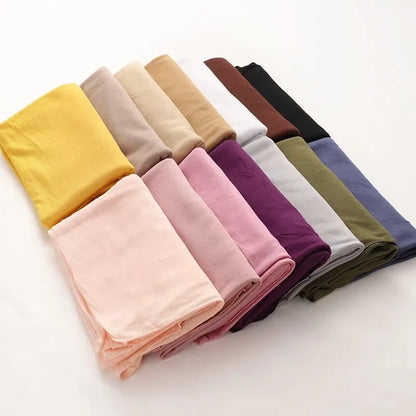 Cotton Hijab Scarf Soft Jersey Muslim Head Wrap for Women