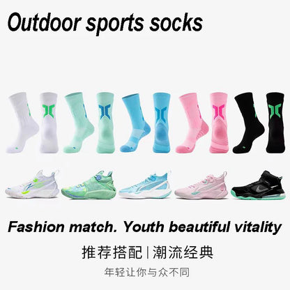 Men's Basketball Socks with Thick Bottom for Sports & Training
