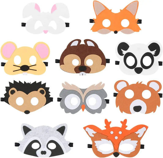 Animal Masks for Kids – Felt Cosplay Party Dress Up Mask