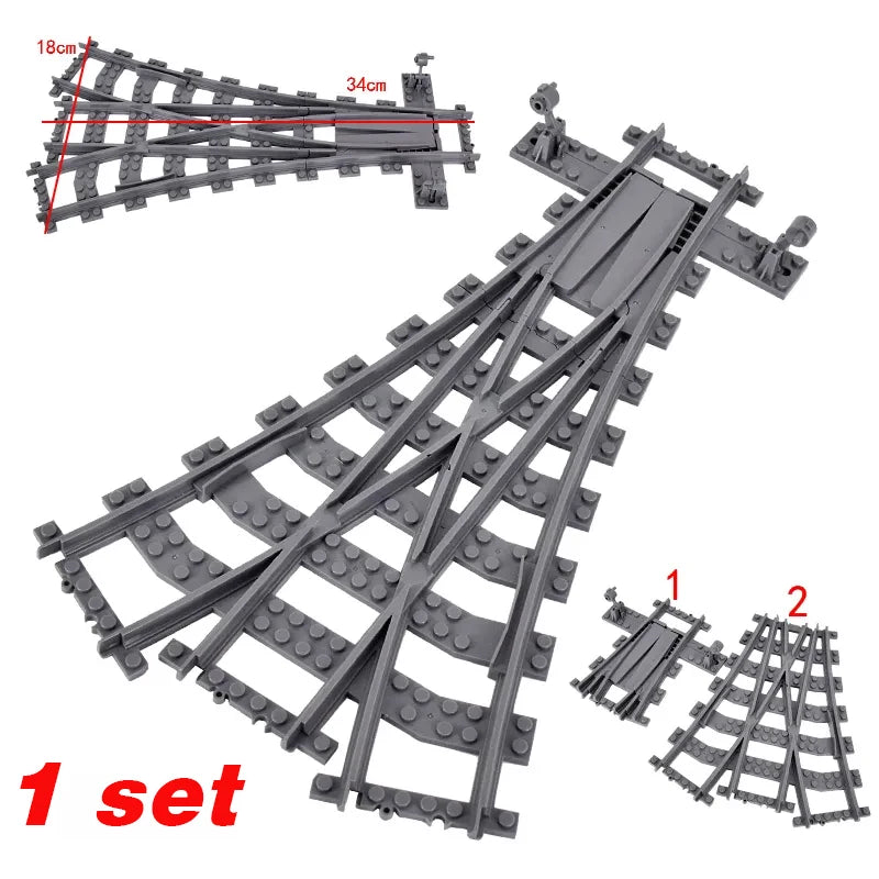 Flexible Train Tracks Set – Curved & Straight Rails for Kids