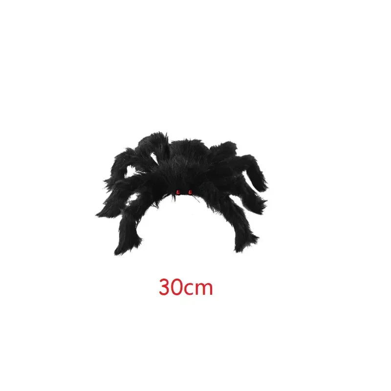 Large Halloween Spider Decoration Plush Black Spider for Haunted Houses