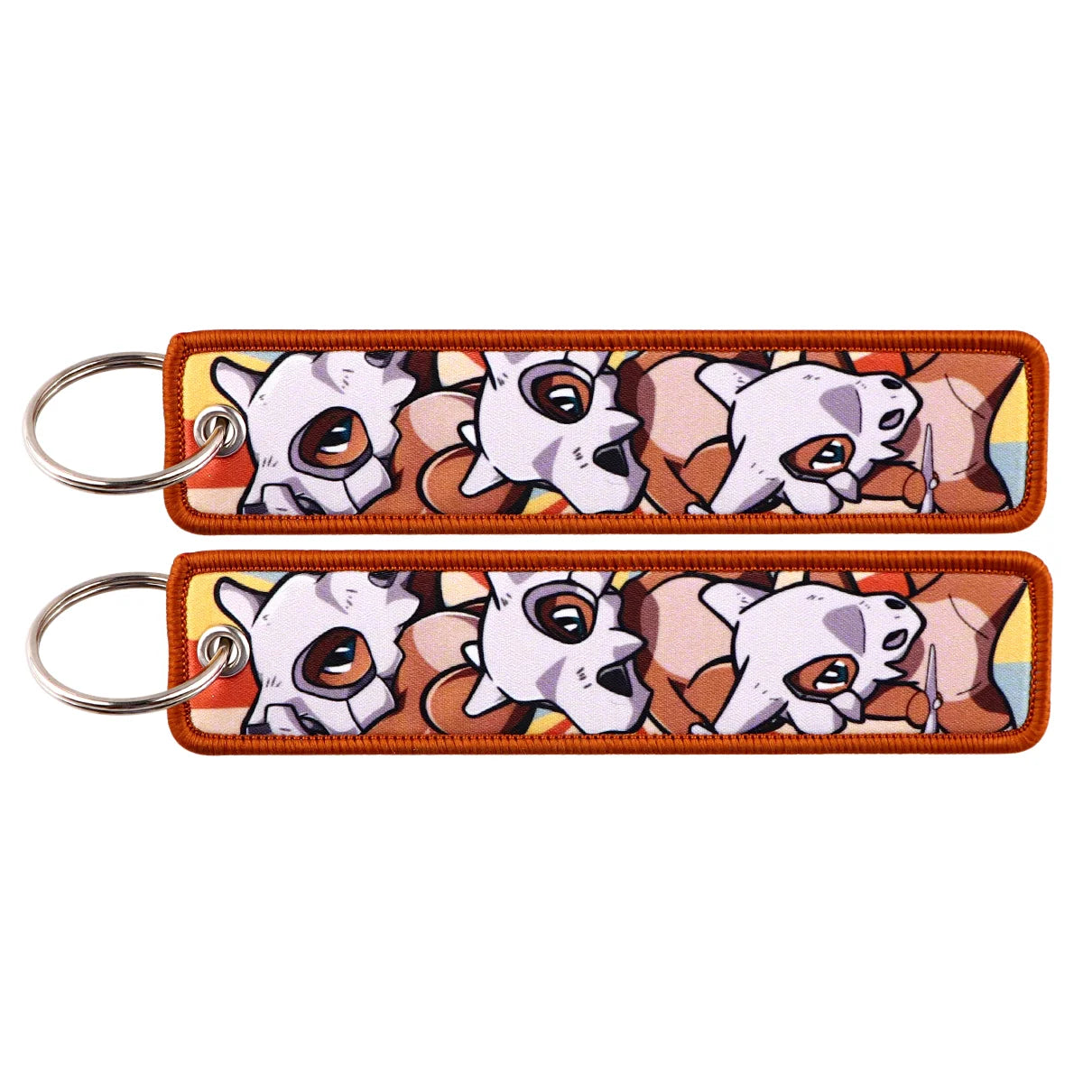 Embroidered Keychain Double-Sided Key Fob for Car & Motorcycle