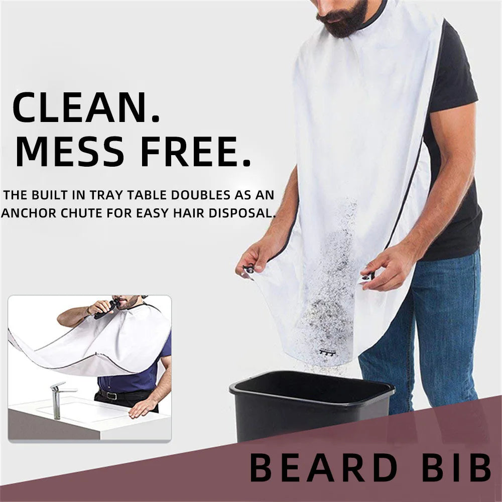 Beard Catcher Apron for Shaving Hair and Beard Trimming