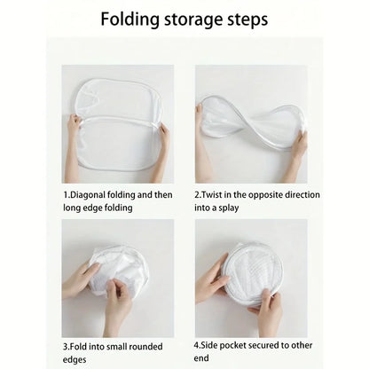 Collapsible Laundry Basket – Portable Mesh Clothes Hamper