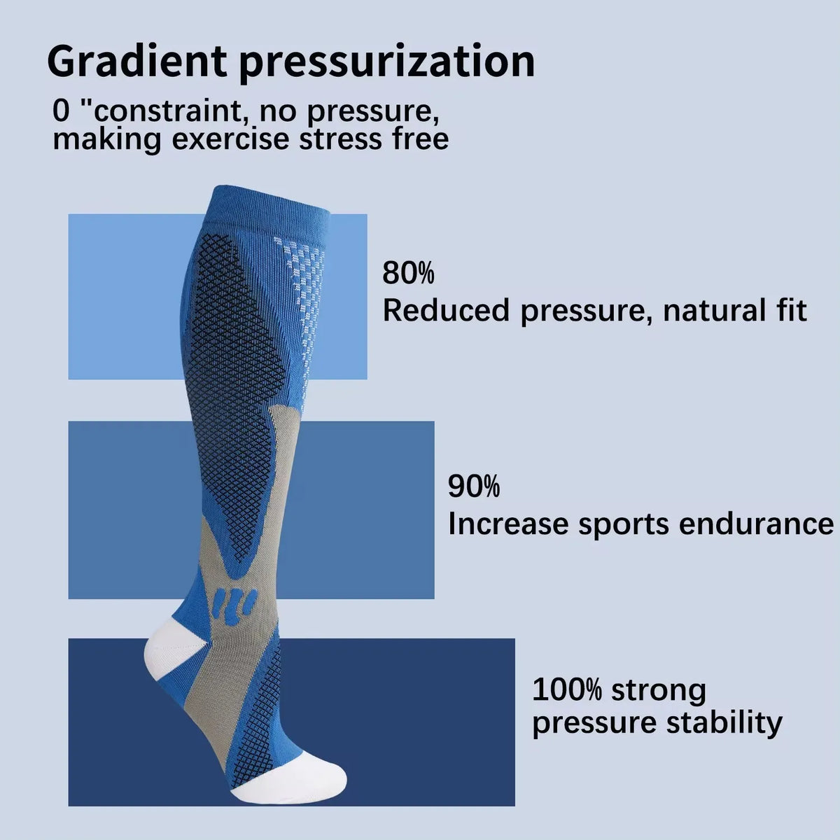 Compression Socks, Men's Athletic Crew Socks for Sports