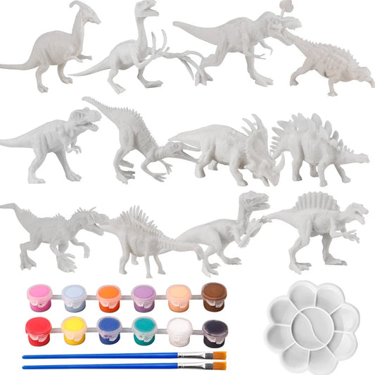 Dinosaur Painting Kit DIY Art Set with Paints for Kids 3+