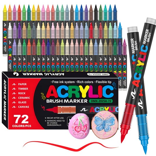 Acrylic Paint Markers  Brush Tip Pens for Crafts & Painting