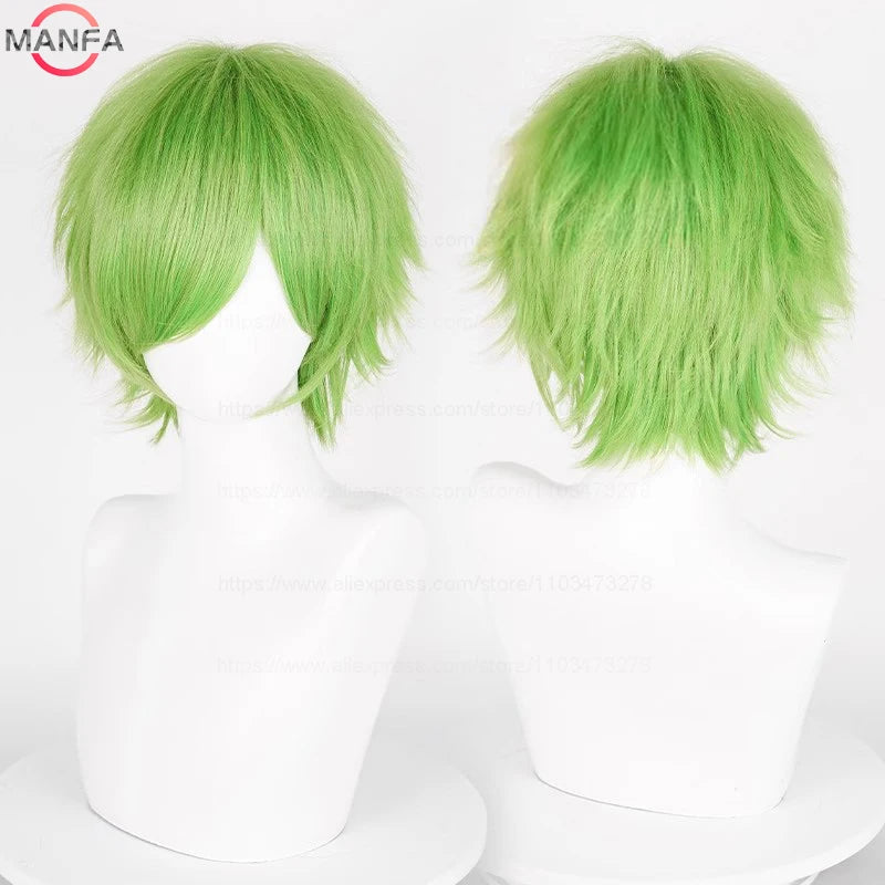 Short Cosplay Wig – 30cm Straight Heat Resistant Synthetic Hair