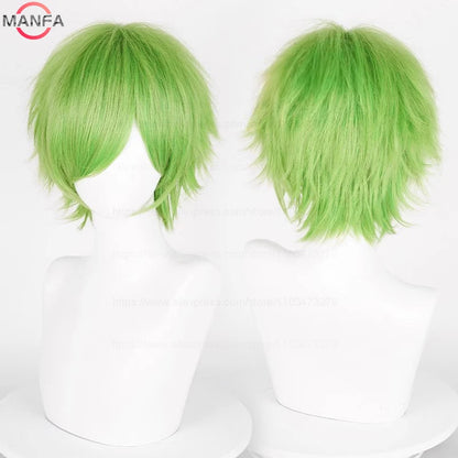 Short Cosplay Wig – 30cm Straight Heat Resistant Synthetic Hair