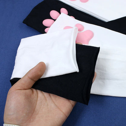 Over the Knee Socks Women's Stretch Cat Paw Thigh High Socks
