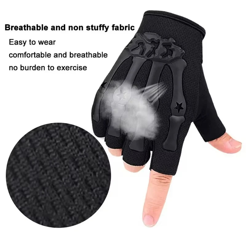 Fingerless Riding Gloves Non-Slip Motorcycle Cycling Gloves