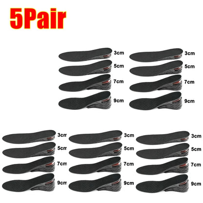 Height Increase Insoles Adjustable Elevator Shoe Lifts 3-9cm