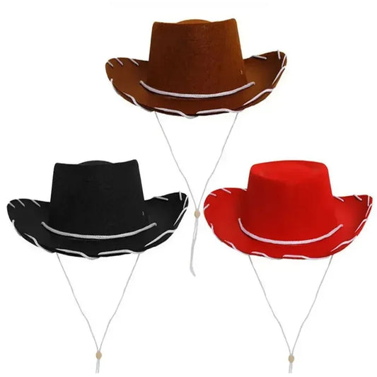 Kids Cowboy Hat Wide Brim Western Costume Accessory for Ages 3–9