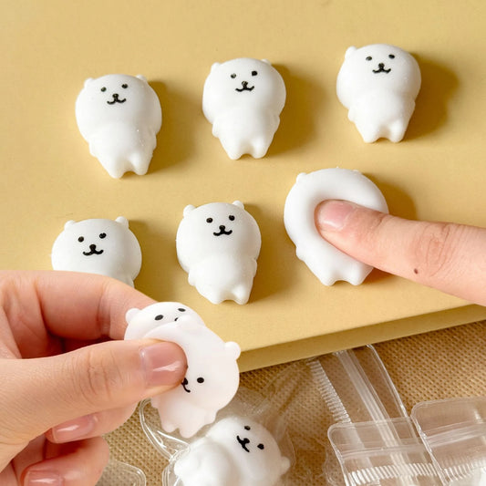 6PCS Bear Stress Relief Toy Set – Cute Squeeze and Fidget Toys