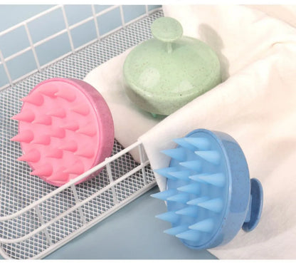 Silicone Shampoo Brush Scalp Massage Hair Washing Brush