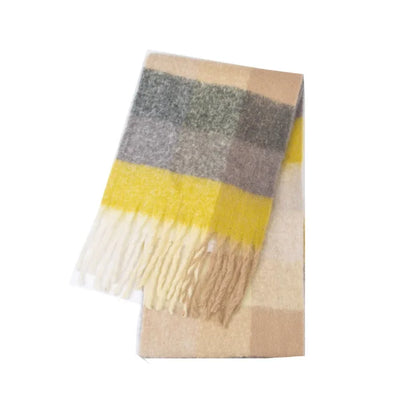 Pashmina Scarf for Women, Warm Plaid Winter Shawl Wrap