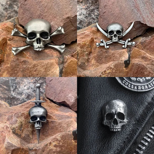 Skull Brooch Metal Halloween Pin for Cosplay & Costumes