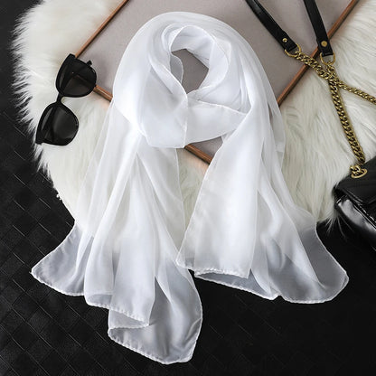 Chiffon Scarf for Women, 50×160cm Lightweight Summer Shawl